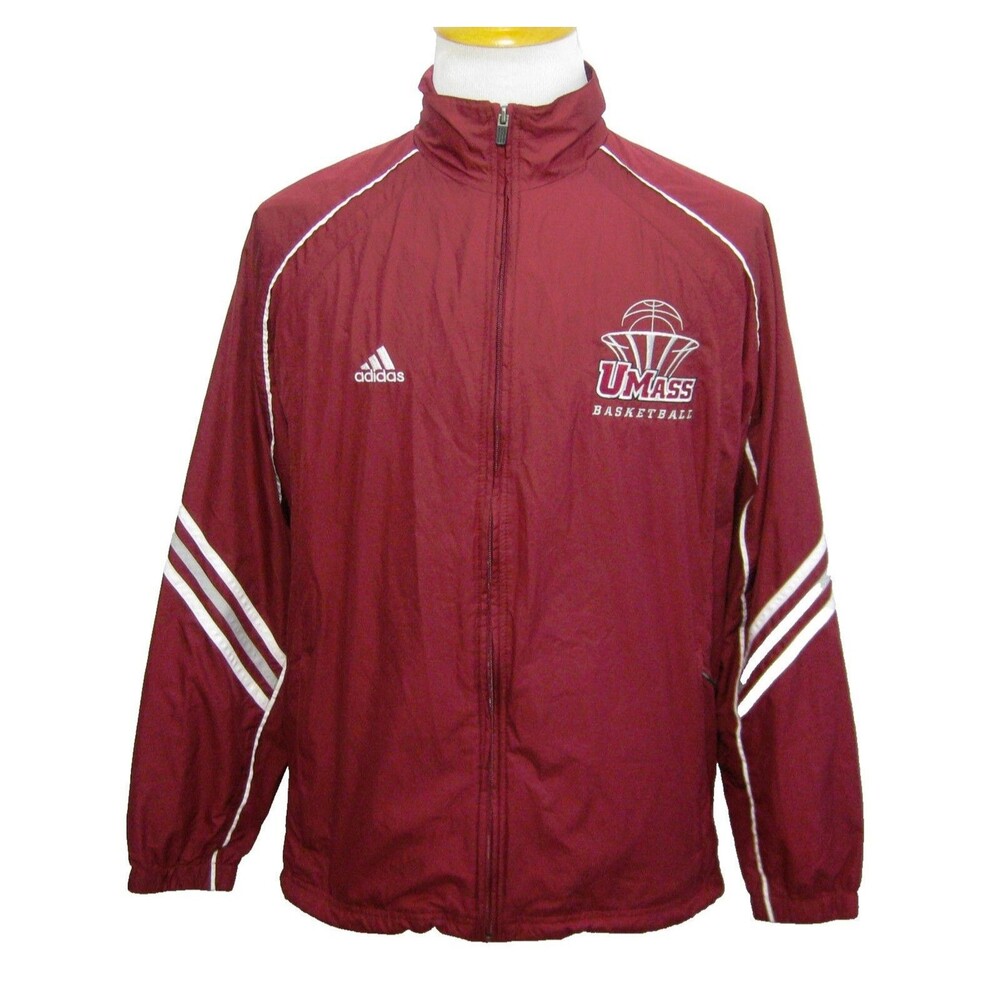 UMASS Basketball Men's (Medium) Red Adidas Jacket University of Massachusetts